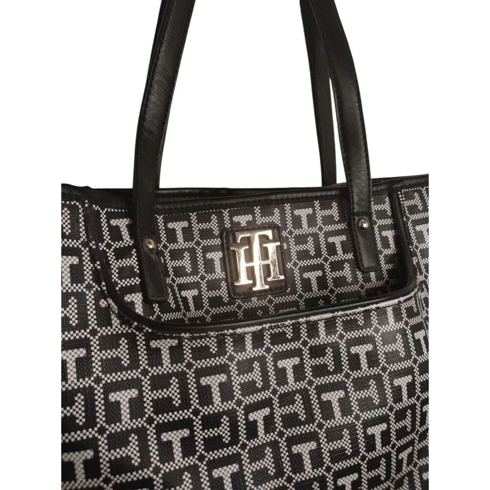 Tommy Hilfiger Black & Grey TH Tote Bag with Sunglass Case